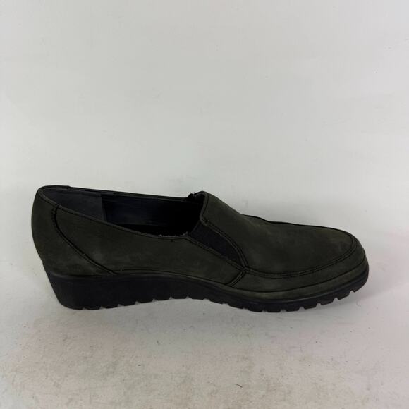 Mephisto Bertrane Loafers Women's 10 Green Suede Slip-On Round Toe Comfort Shoes - Picture 3 of 10